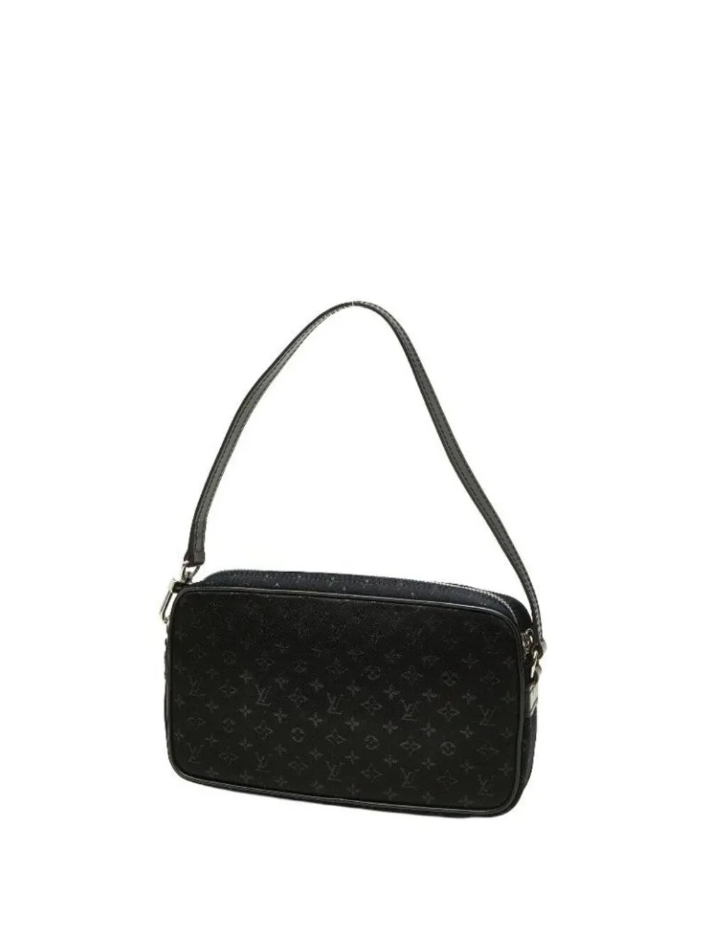 Louis Vuitton Monogram Satin Pochette Kondouffe Shoulder Bag Black